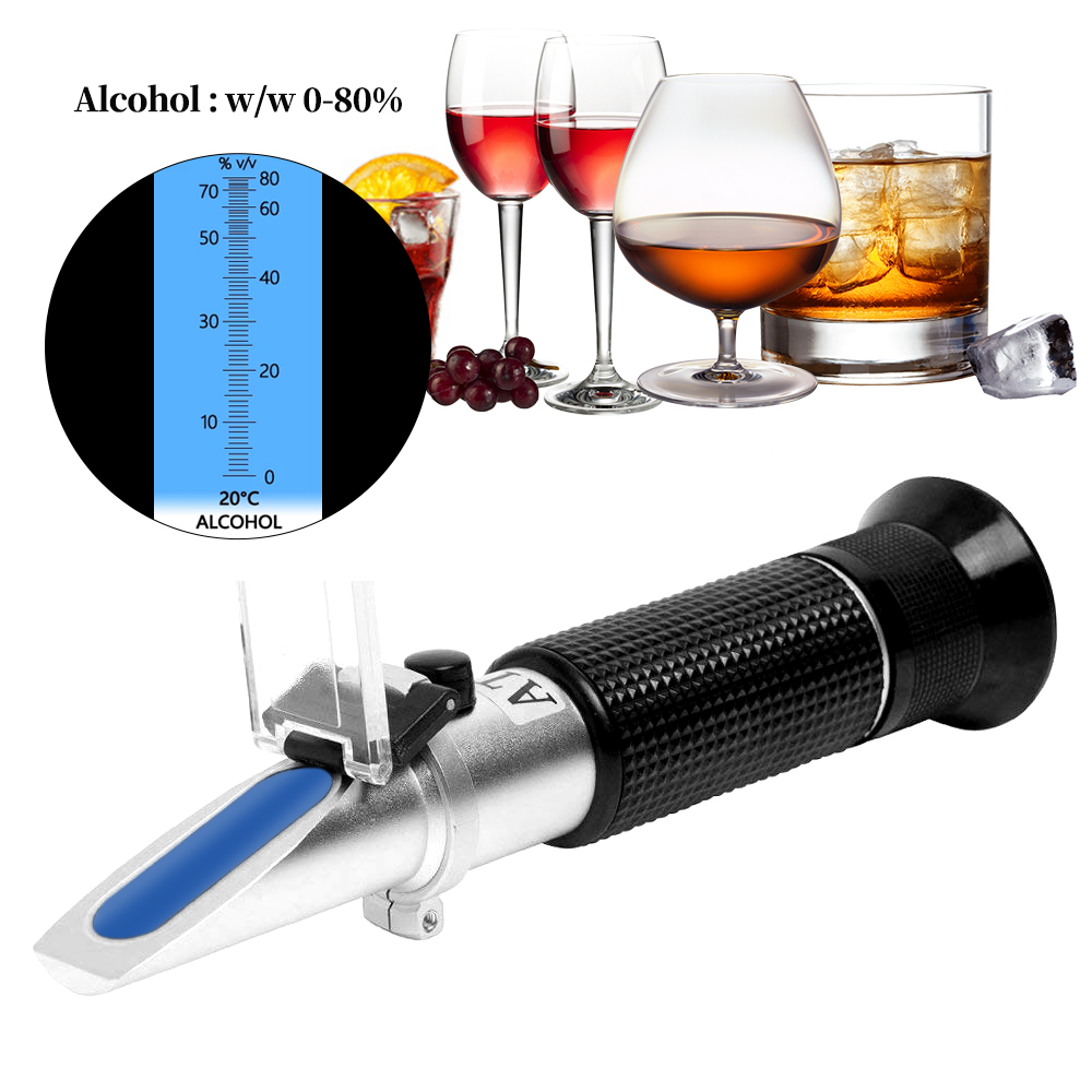 Refractometer Salinity - Ручной рефрактометр для спирта 0-80%, тестер