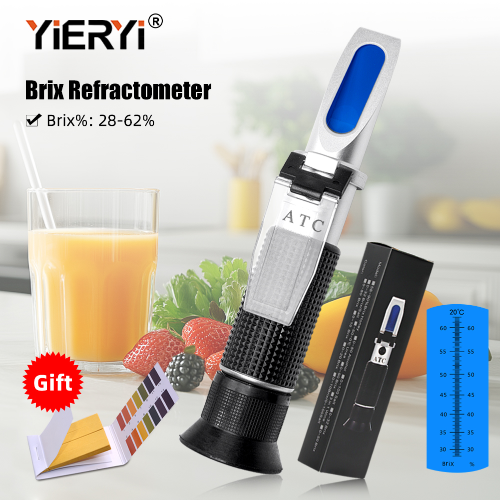 Refractometer Salinity - Профессиональный рефрактометр 28-62% Brix с ATC,