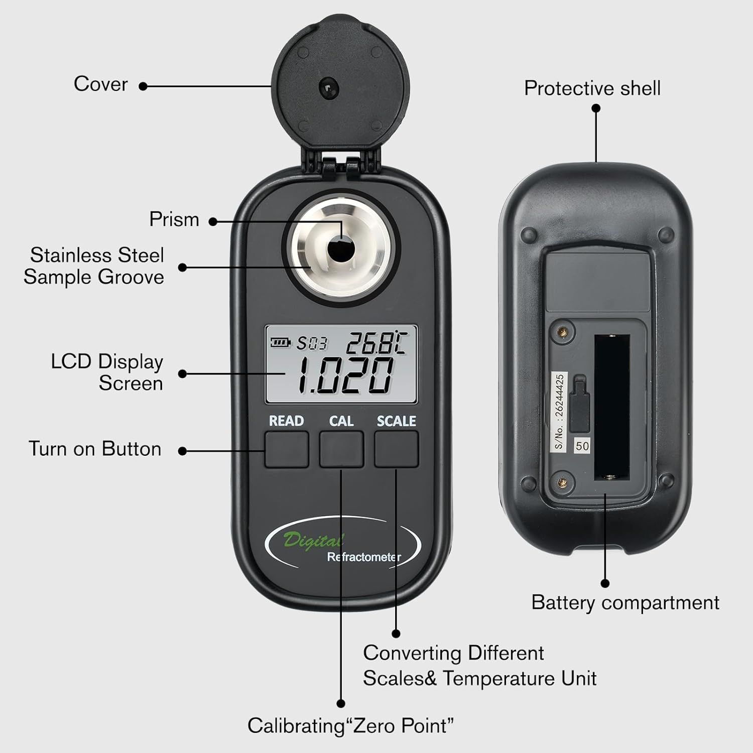 Цифровой рефрактометр для изме – обзор и цена Refractometer Salinity