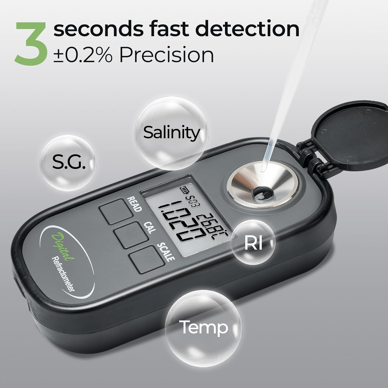 Цифровой рефрактометр для изме – обзор и цена Refractometer Salinity