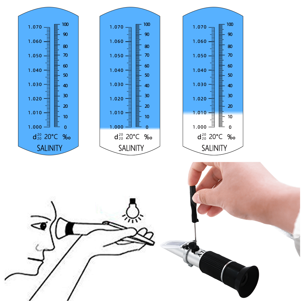 Рефрактометр солености 0-10% 1 – обзор и цена Refractometer Salinity