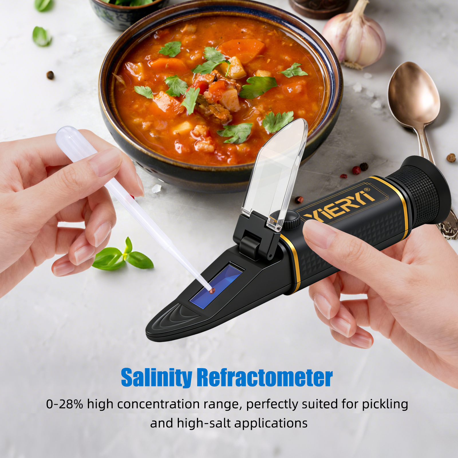 Рефрактометр Yieryi 0-28% для  – обзор и цена Refractometer Salinity