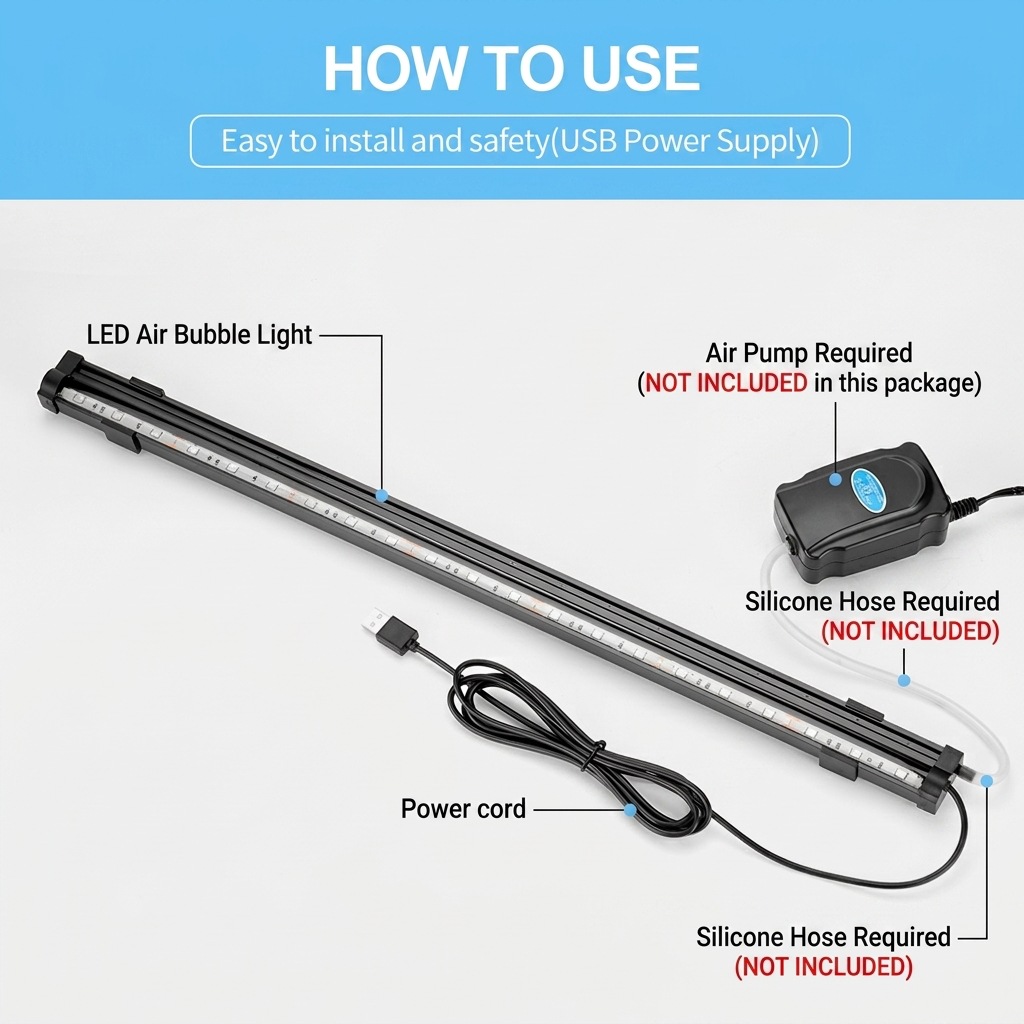 USB LED-лампа для аквариума с  – обзор и цена Aquarium Marine Light